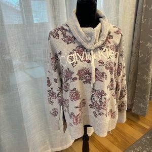 Calvin Klein sweatshirt, size Large; floral pattern.